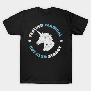 Feeling magical but also stabby! Dark blue! T-Shirt